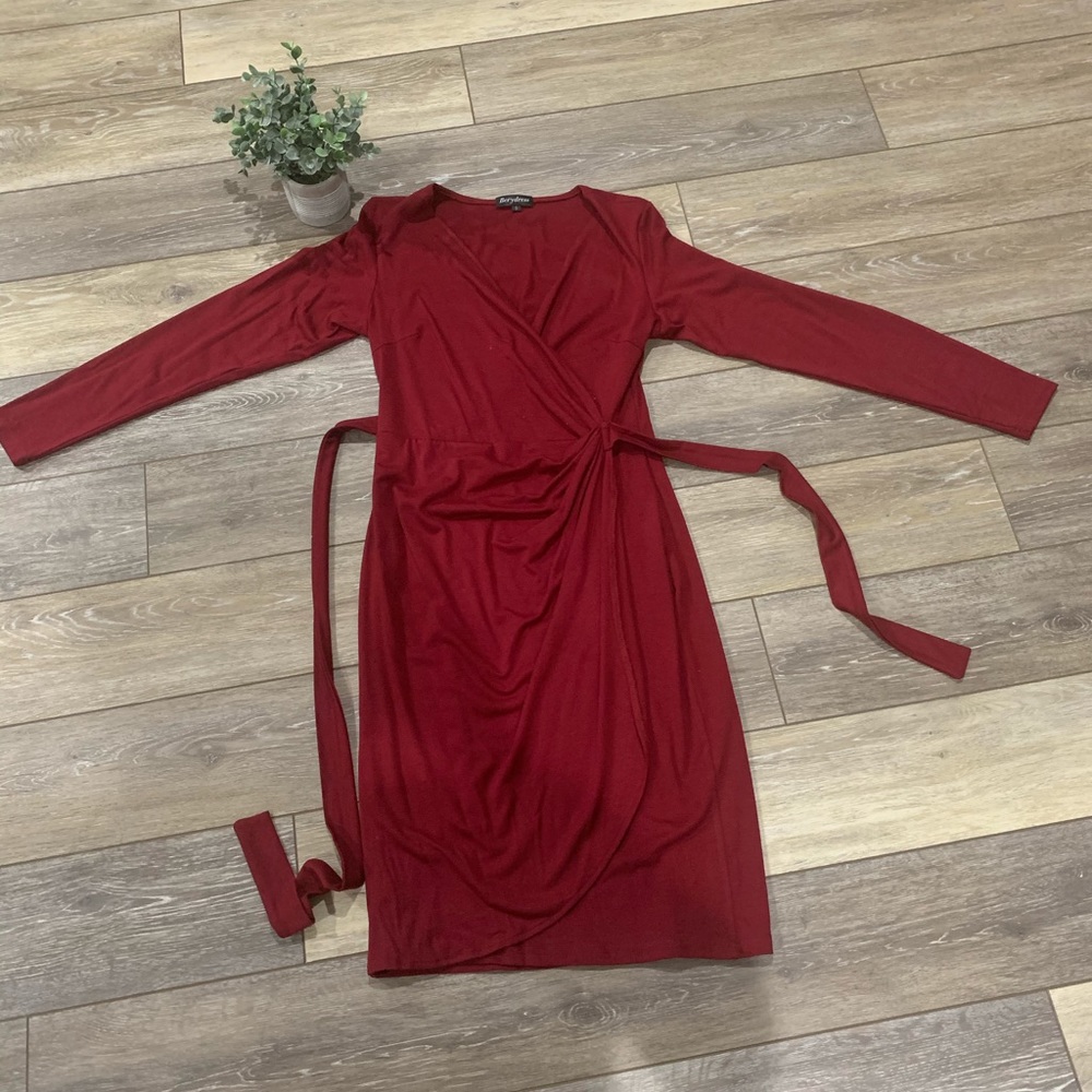 Burgundy dress